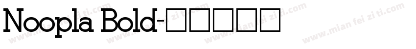 Noopla Bold字体转换